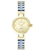 Charter Club Women's Gold-tone Blue Enamel Bracelet Watch 22mm 17188, Only At Macy's