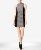 Kensie Brocade Mock-neck Shift Dress