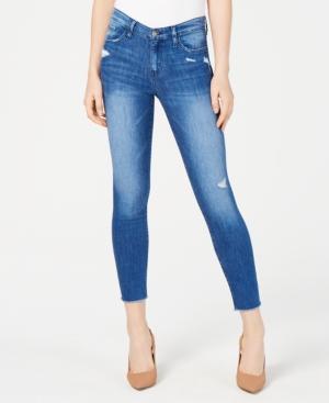 Flying Monkey Frayed Cropped Skinny Jeans