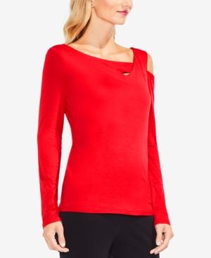 Vince Camuto Asymmetrical Cold-shoulder Top
