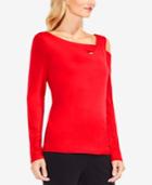 Vince Camuto Asymmetrical Cold-shoulder Top