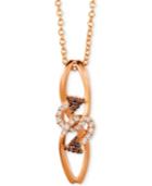 Le Vian Chocolatier Diamond Abstract 18 Pendant Necklace (1/8 Ct. T.w.) In 14k Rose Gold