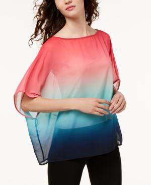 Trina Turk Marlette Ombre Poncho Top