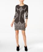 Ny Collection Petite Fair-isle Sweater Dress