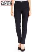 Style & Co. Petite Jeans, Tummy Control Slim Leg, Black Blue Wash