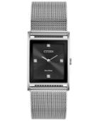 Citizen Eco-drive Unisex Axiom Stainless Steel Mesh Bracelet Watch 26mm