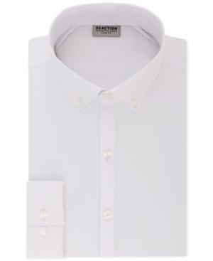 Kenneth Cole Reaction Men's Techni-cole Slim-fit Three-way Stretch Performance White Dress Shirt