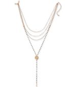 I.n.c. Gold-tone & Colored Bead Layered Lariat Necklace, 14 + 3 Extender, Created For Macy's