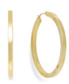 High-polish Hoop Earrings In 10k Gold
