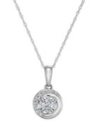 Diamond Swirl Pendant Necklace (1/4 Ct. T.w.) In 14k White Or Rose Gold