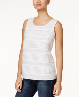 Tommy Hilfiger Crochet-striped Tank Top