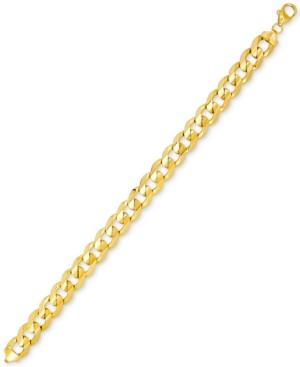 Men's Curb Link Bracelet In 10k Gold, Made In Italy