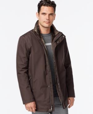 Cole Haan Full-zip Jacket With Removable Faux-fur Vest