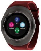 Itouch Unisex Curve Red Silicone Strap Touchscreen Smart Watch 44mm, Created For Macy's