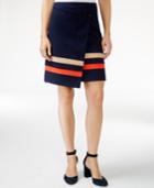 Tommy Hilfiger Striped Faux-wrap Skirt, Only At Macy's