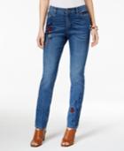 Style & Co Petite Embroidered Jeans, Only At Macy's