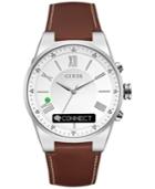 Guess Men's Connect Brown Leather Strap Smart Watch 43mm C0002mb1