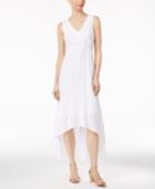 Ny Collection Crochet-trim High-low Dress