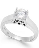 Solitaire Diamond Engagement Ring In 14k White Gold (1-1/2 Ct. T.w.)