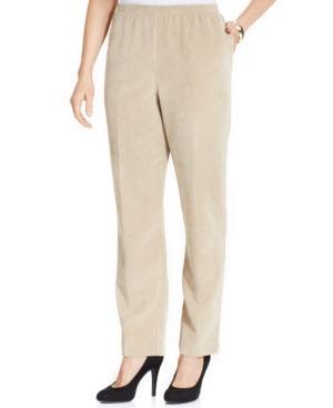 Alfred Dunner Petite Corduroy Straight-leg Pants
