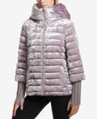 Dkny Sport Crushed Velvet Down Jacket