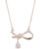 Jenny Packham Crystal & Stone Side Bow Pendant Necklace, 16 + 2 Extender