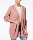 Hippie Rose Juniors' Open-front Lace-up-back Cardigan