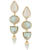 Lucky Brand Gold-tone Stone Statement Earrings