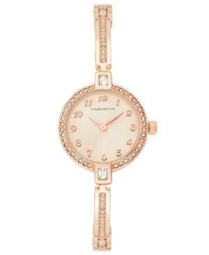 Charter Club Rose Gold-tone Crystal Bangle Bracelet Watch 22mm, Only At Macy's