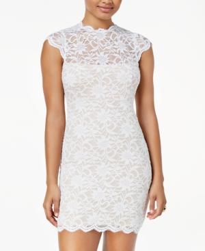 Jump Juniors' Lace Mock-neck Bodycon Dress