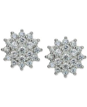Giani Bernini Cubic Zirconia Cluster Stud Earrings In Sterling Silver, Only At Macy's