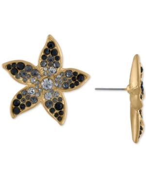 Rachel Rachel Roy Gold-tone Ombre Crystal Flower Stud Earrings