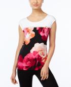 Calvin Klein Printed Zipper-trim Top