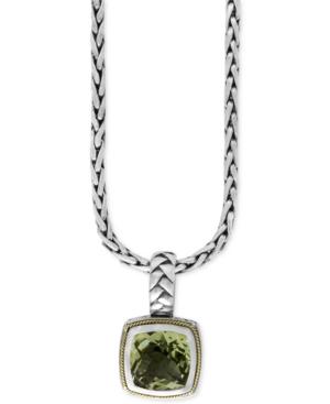 Balissima By Effy Green Amethyst (4 Ct. T.w.) Pendant Necklace In 18k Gold And Sterling Silver