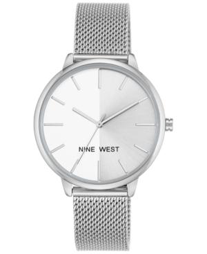 Nine West Women's Silver-tone Mesh Bracelet Watch 40mm Nw-1987svrt