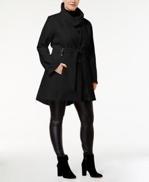 Madden Girl Plus Size Stand-collar Walker Coat