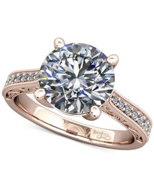 Diamond Enhanced Filigree Mount Setting (1/6 Ct. T.w.) In 14k Rose Gold