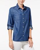 Tommy Hilfiger Pleated-back Denim Shirt