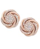 Wrapped In Love Diamond Earrings, 14k Rose Gold Pave Diamond Knot Earrings (3/4 Ct. T.w.), Created For Macy's