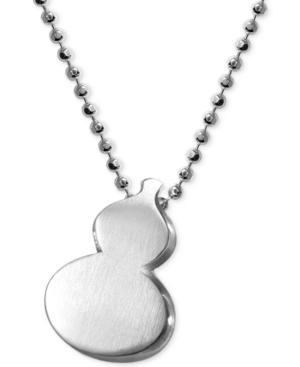 Alex Woo Little Faith Wulu Gourd Pendant In Sterling Silver