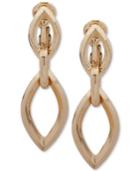 Anne Klein Gold-tone Clip-on Double Drop Earrings