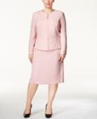 Tahari Asl Plus Size Zip-front Skirt Suit