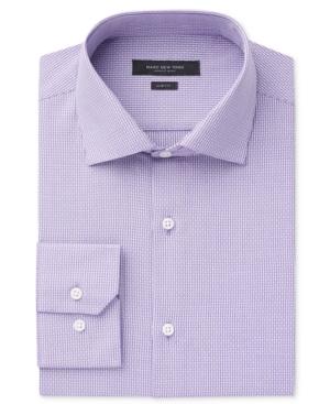 Marc New York Men's Slim-fit Motion-ease Collar Wrinkle-free Micro Check Dress Shirt