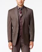 Sean John Men's Classic-fit Brown Pindot Suit Jacket
