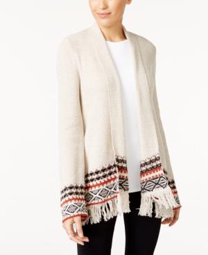 Style & Co Fringe-hem Cardigan, Created For Macy's