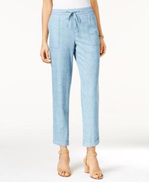Style & Co Printed Slim-leg Pants, Only At Macy's