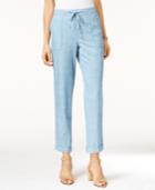 Style & Co Printed Slim-leg Pants, Only At Macy's