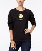 Freeze 24-7 Juniors' Meh Emoji Graphic Sweatshirt