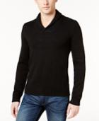 Armani Exchange Men's Textured Shawl-collar Stretch Sweater