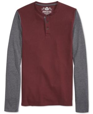 American Rag Saturday Long-sleeve Colorblocked Henley, Only At Macy's